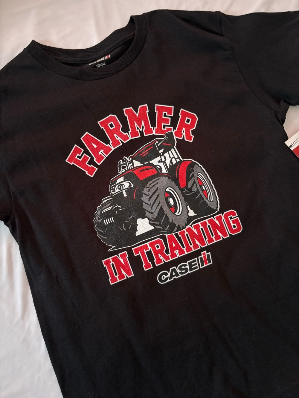 Case Black "Farmer In Training" Kids Graphic Tee